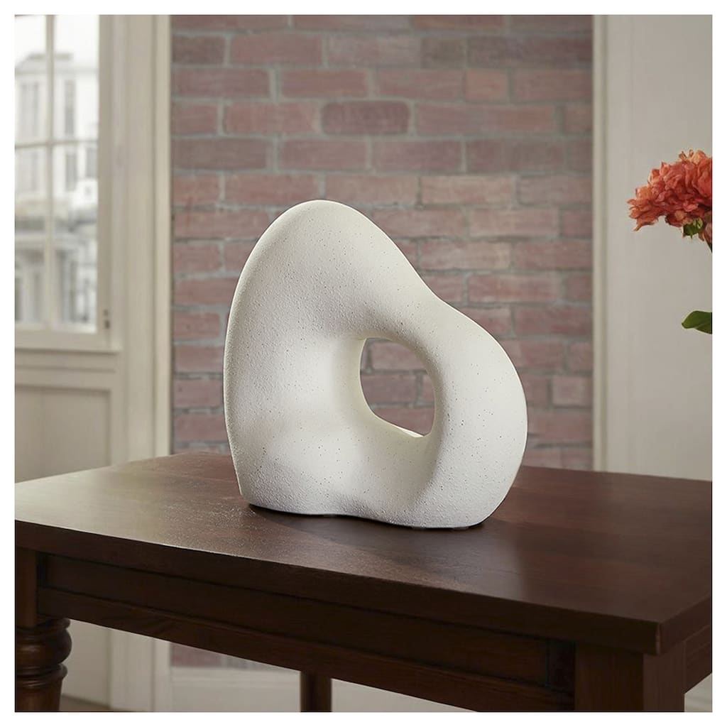 Signature Design by Ashley Arthrow Off-White Sculpture - 12.88"W x 6"D x 11"H