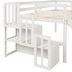 preview thumbnail 17 of 16, Twin Size Loft Bed With Staircase,Storage,Slide,Full-length Guardrails