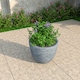 Dahlia Fiberstone Tapered Round Indoor Outdoor Planter Weatherproof ...