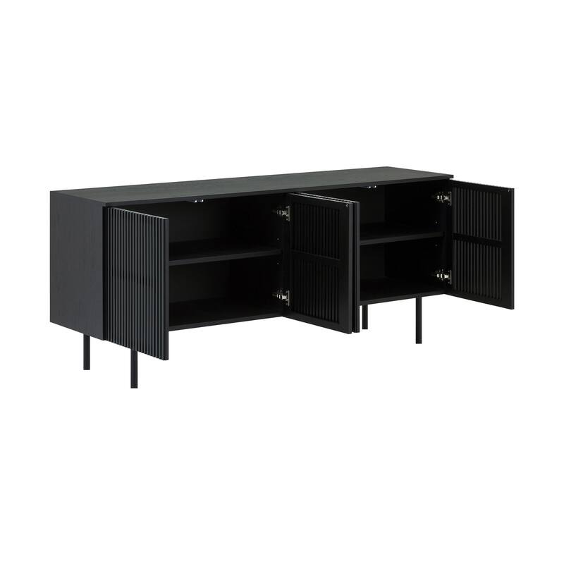 Pasadena Echo 6 Piece Round Dining Set with Buffet