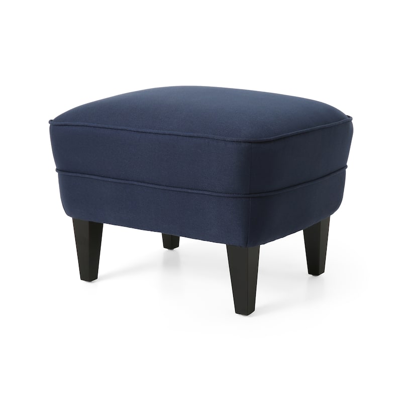 Correia Contemporary Tufted Fabric Club Chair and Ottoman Set by Christopher Knight Home