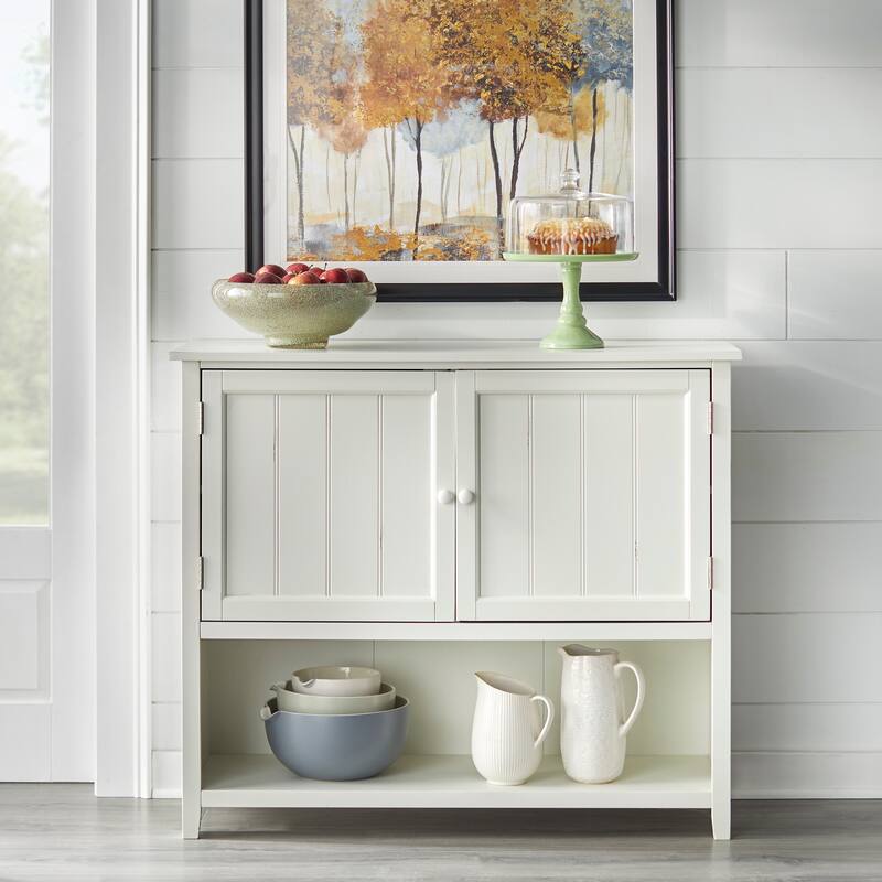 Simple Living Hanover Farmhouse 2-Door Buffet - White