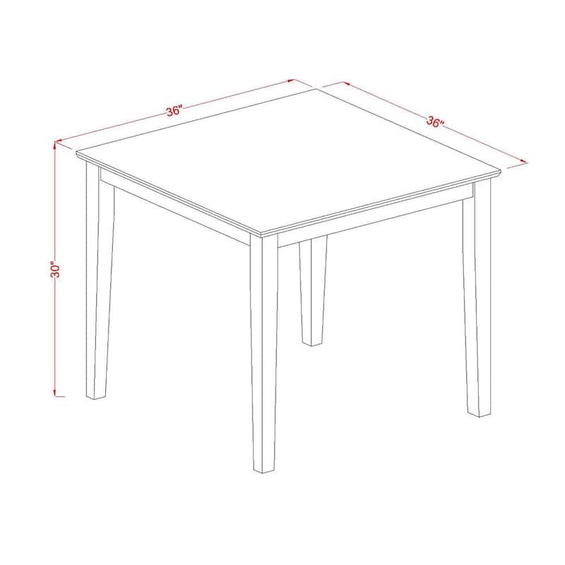 East West Furniture Dining Table Set Includes a Square Kitchen Table and Dining Room Chairs (Pieces Options)