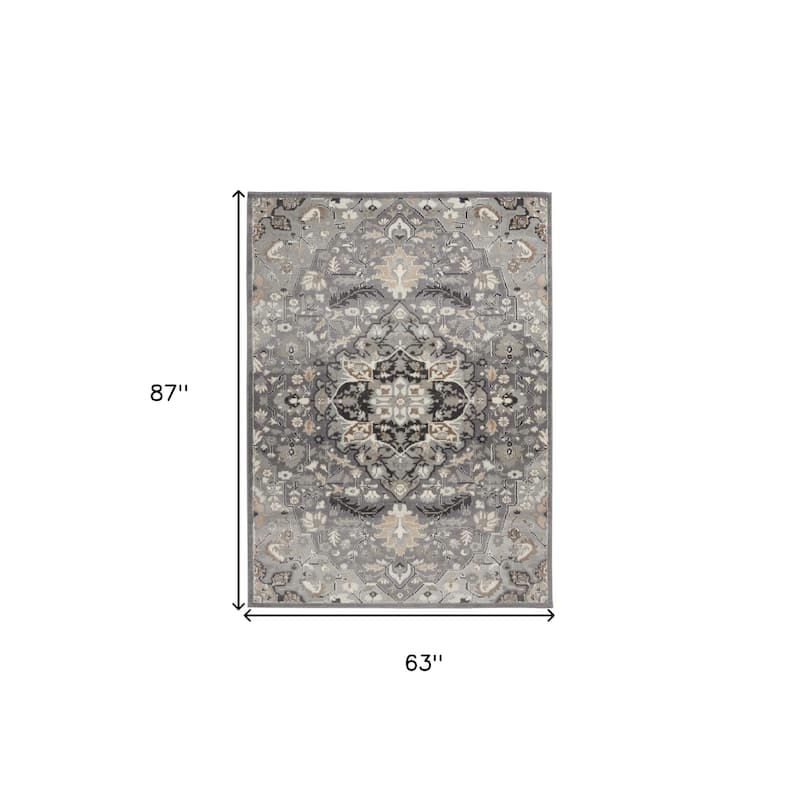 Keluc Power Loomed Floral Non Skid Low Pile Area Rug By HomeRoots