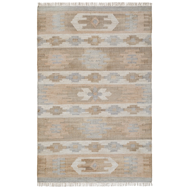 Terra by Obeetee Sona Hizri Multi Rug - Straw Stripe - 3' x 5'