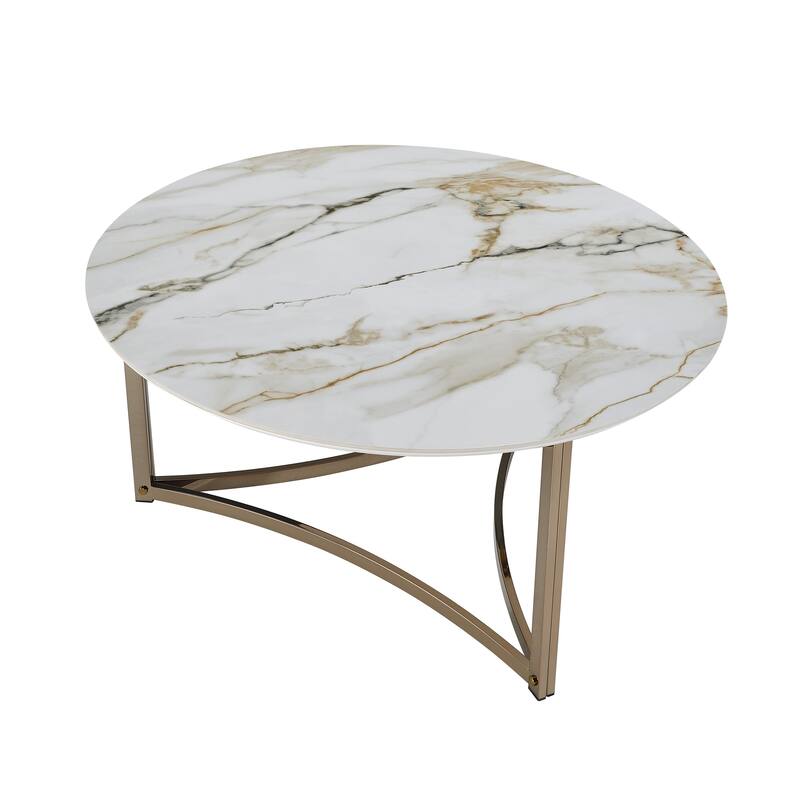Sintered Stone Top Round Coffee Table