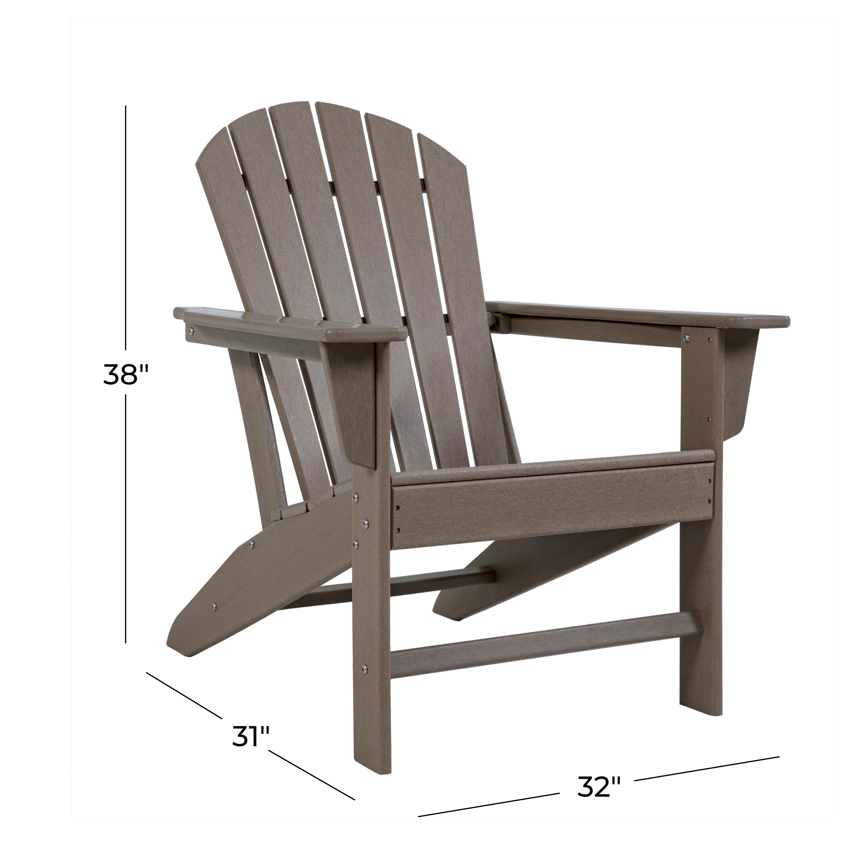 Resin Traditional Outdoor Adirondack Chair-image
