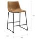 Middlebrook Prusiner 24-inch Faux Leather Counter Stool, Set of 2