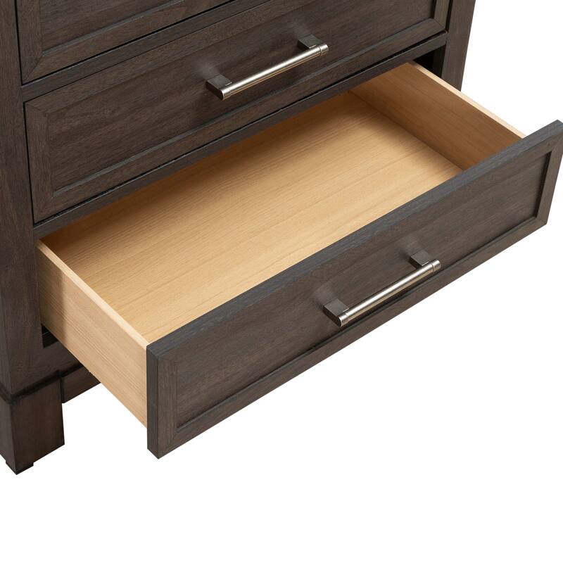 Liberty Furniture Modern Edge Upholstered Bed, Dresser & Mirror, Chest, Night Stand - King or Queen