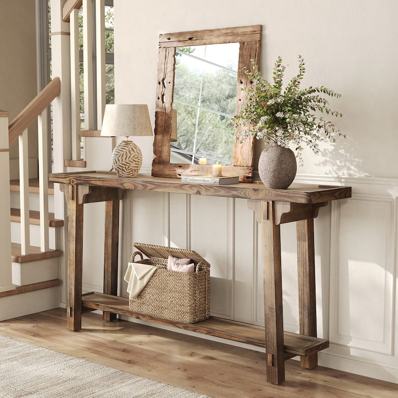 Solid Wood Console Table for Entryway