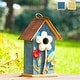 Birdfeeders that Match Metal Moon and Witch Pumpkin Holder