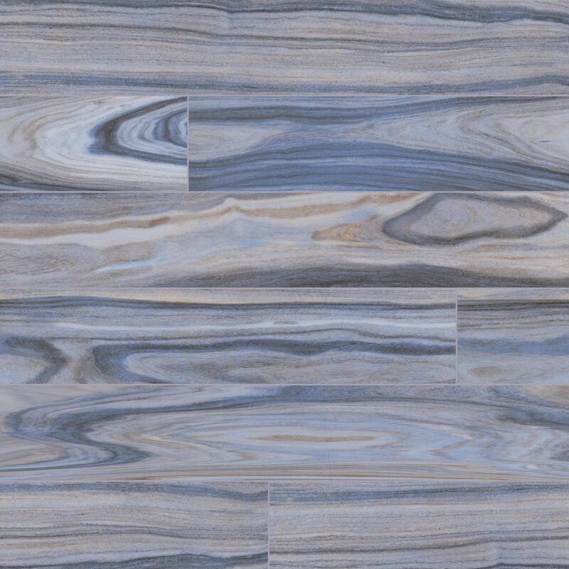 Ackland AKNPTLOR8X48P-CA Lorento - 8" x 48" Porcelain Wood Look Solid - Myrran Blue