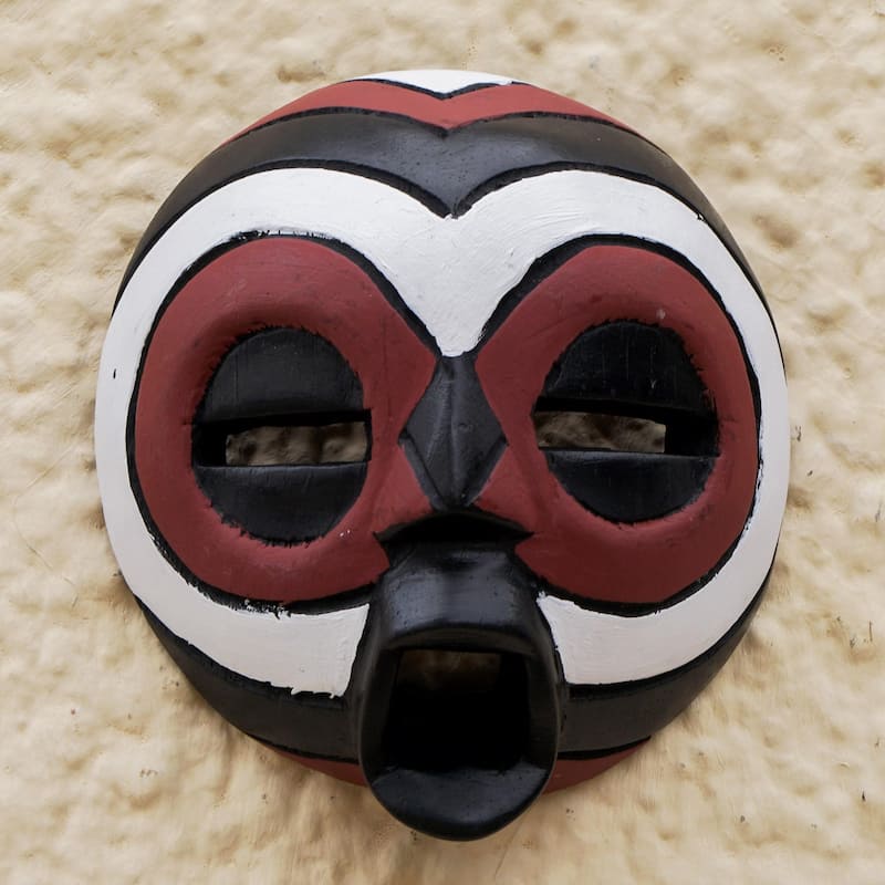 Novica Handmade Dagomba Festival African Wood Mask