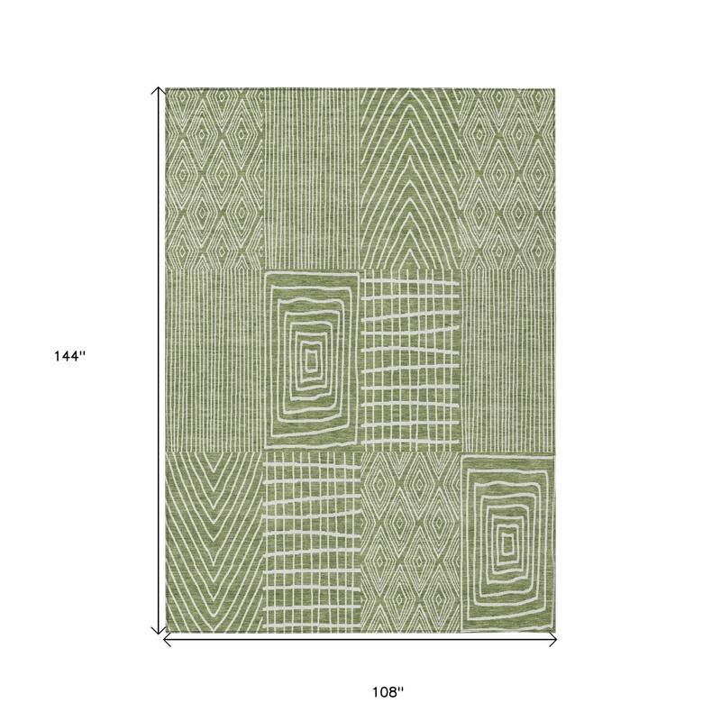 HomeRoots Geometric Transitional Rectangle Outdoor Rug