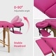 preview thumbnail 2 of 5, Portable Massage Bed Lash Bed with Carrying Case SPA Table Height Adjustable - 83.9"D x 32.3"W x 33.7"H