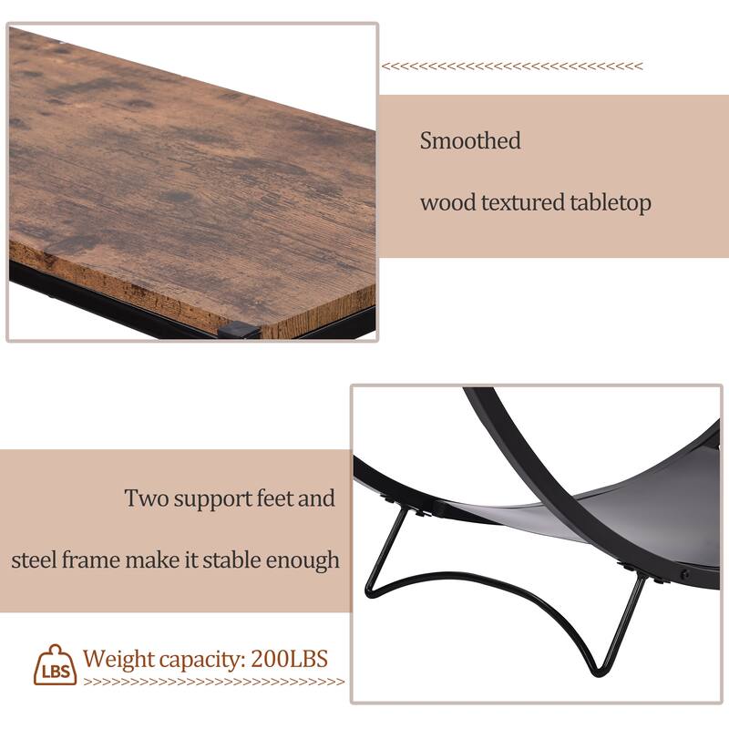 Console Table Demilune Shape Wood Sofa Table Entryway Table Bed Bath