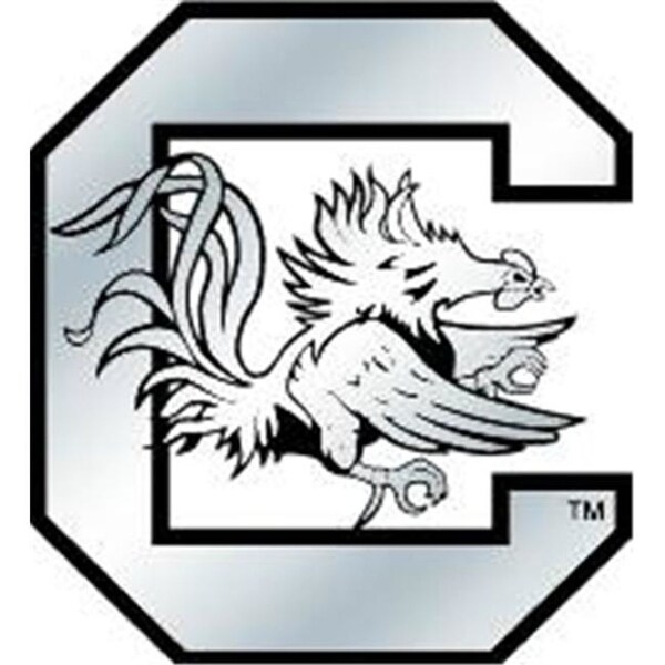 South Carolina Gamecocks Auto Emblem - Silver