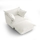 preview thumbnail 31 of 47, 39"W Oversized Chenille Comfy Cloud Chaise Lounge with Ottoman