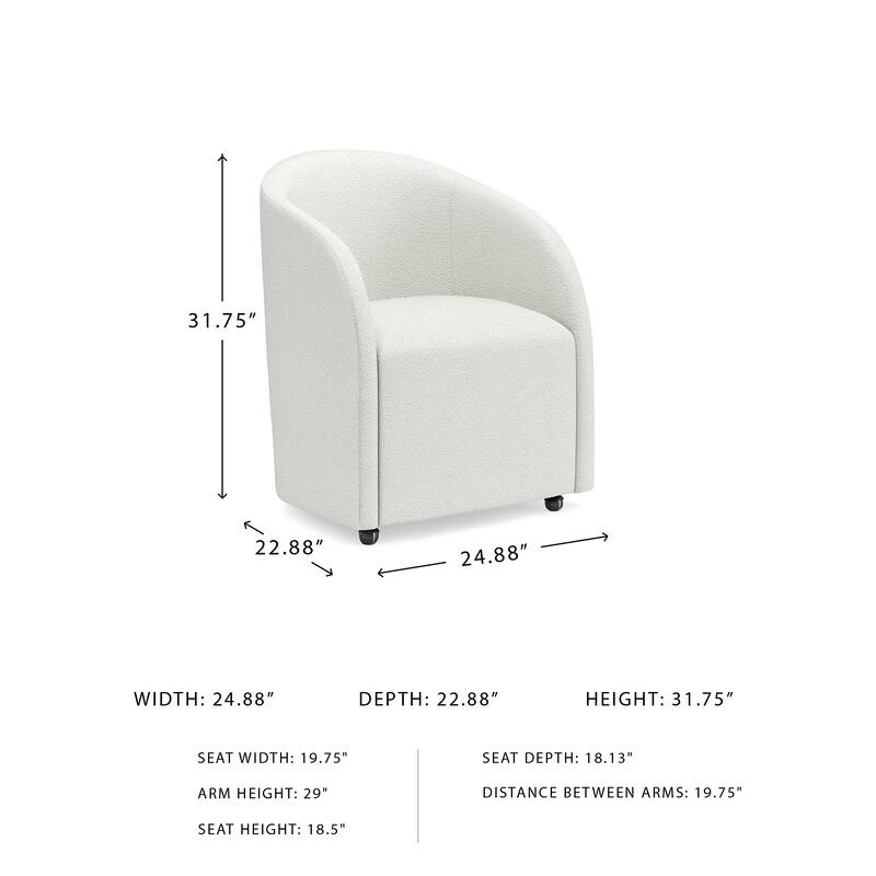 Signature Design by Ashley Korestone White Home Office Desk Chair - 25"W x 23"D x 22"H