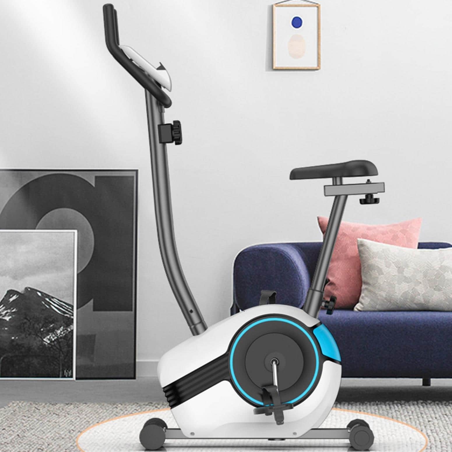 Marcy foldable upright exercise bike with adjustable discount resistance for cardio workout & strength training