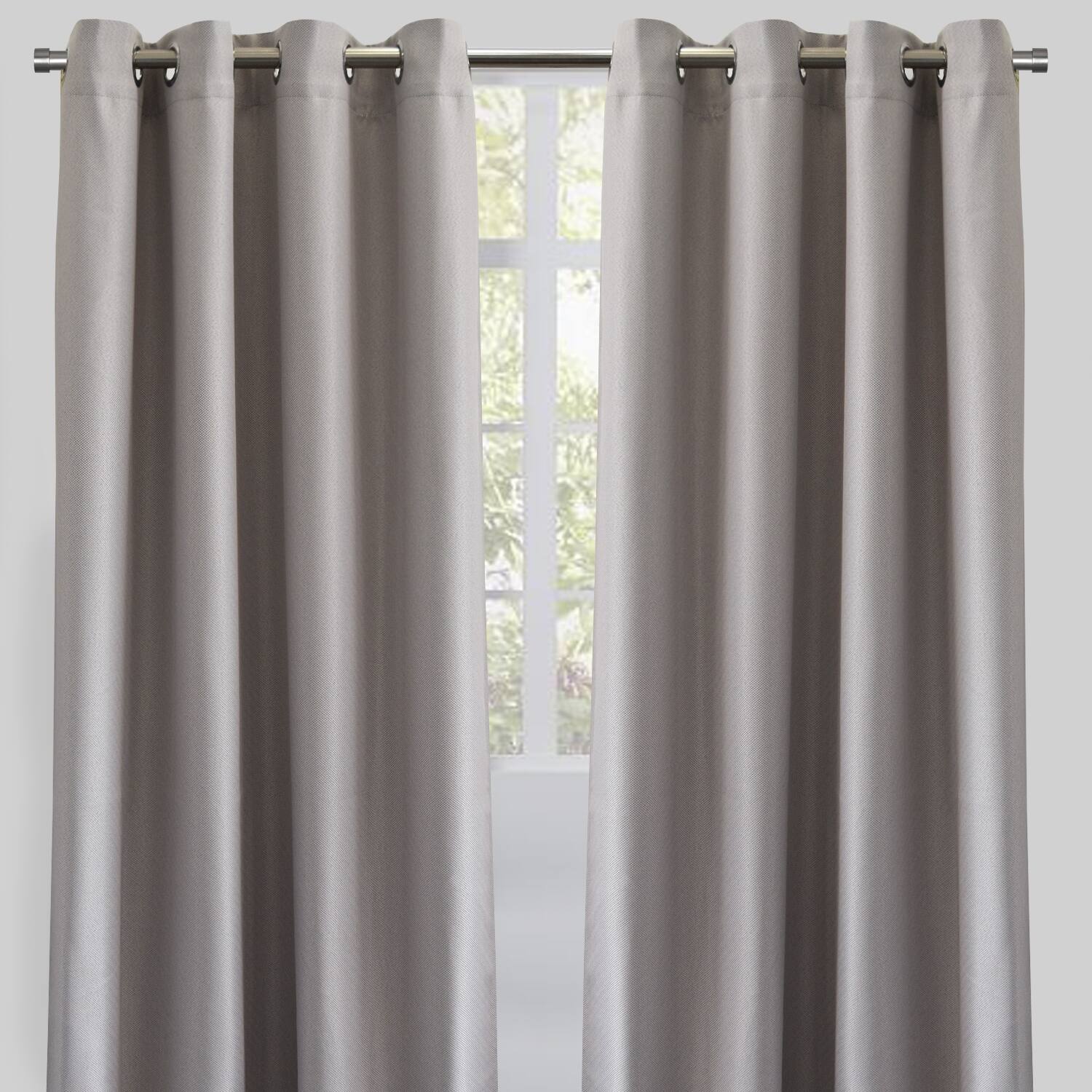 Rodeo Home Logic Solid Black Out Curtains (Set of 2) 54" x 84" Bed