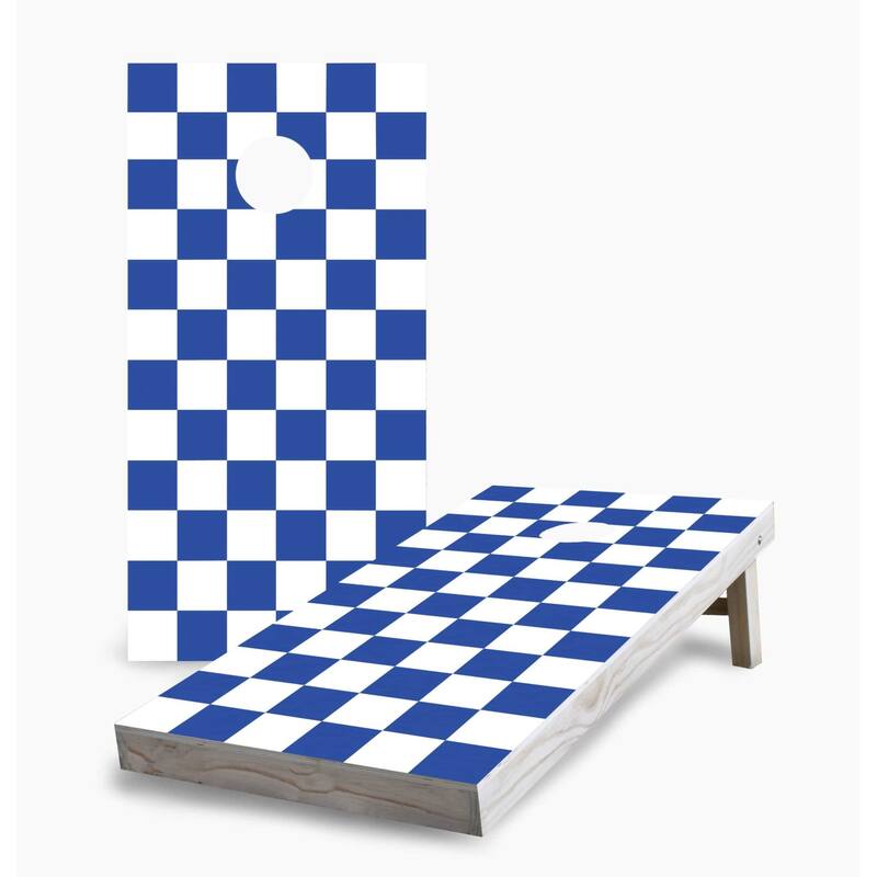 Royal Checkered Cornhole Boards