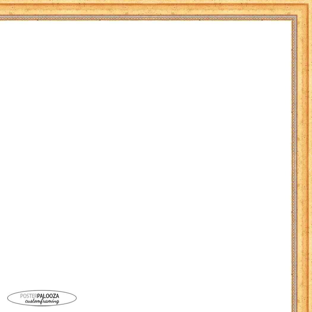5x8 Traditional Gold Complete Wood Picture Frame with UV Acrylic, Foam Board Backing, & Hardware