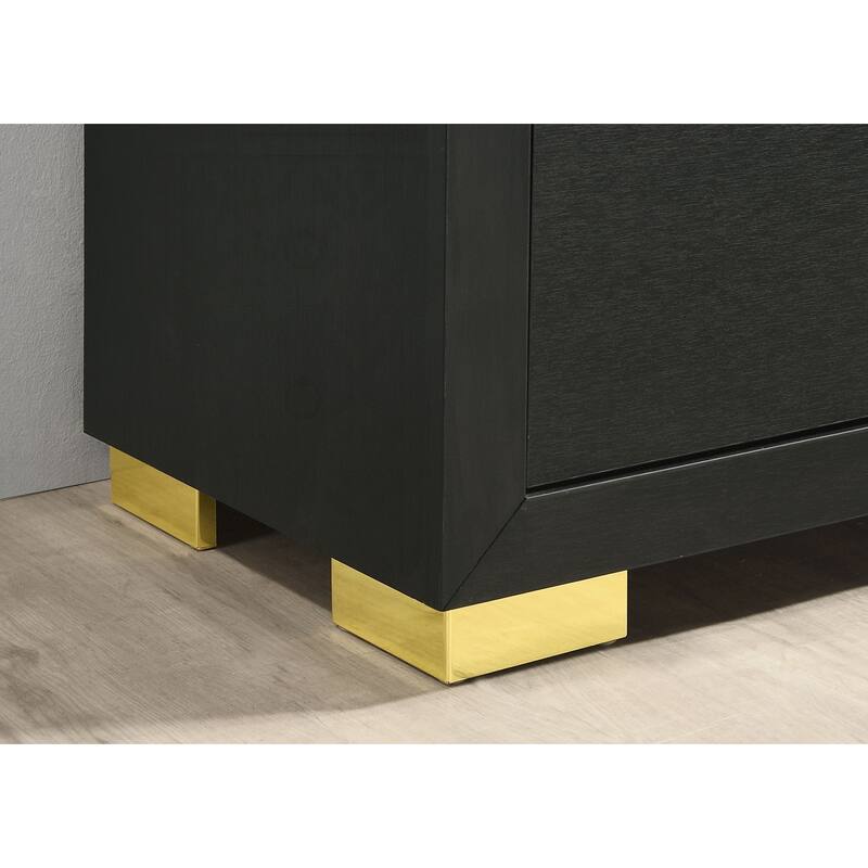 Chic Nightstand with Stylish Pulls and Advanced Construction for Bedroom Enhancement