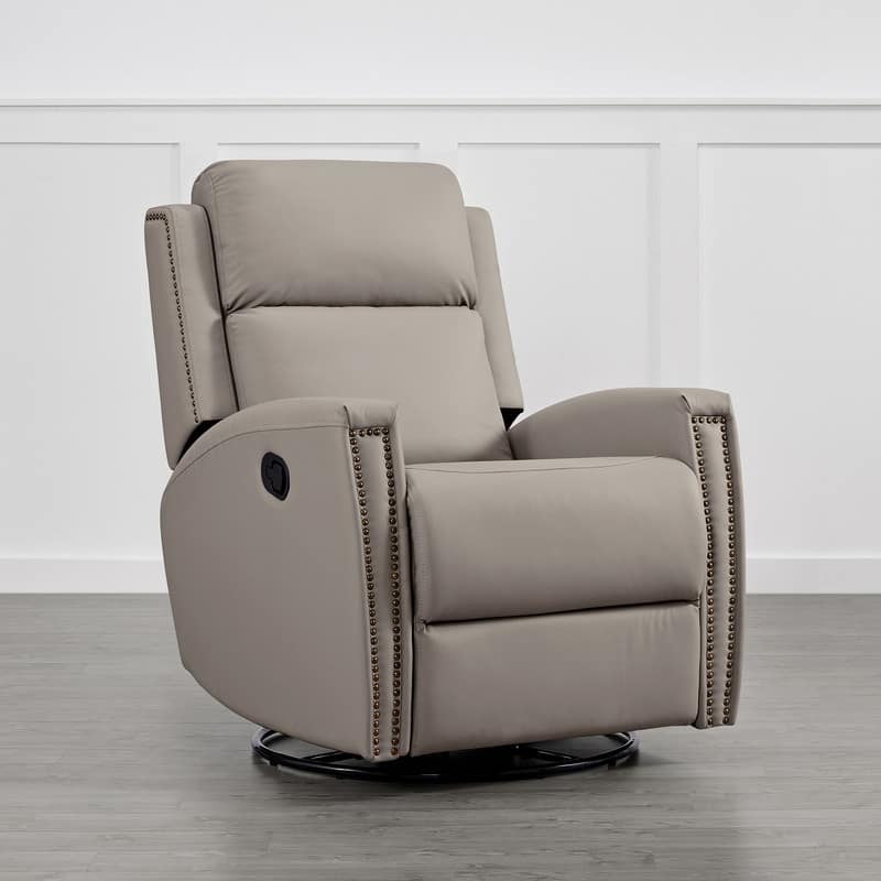 Jerome Swivel Glider Recliner Nursery Chair Manual Push Back Recliner