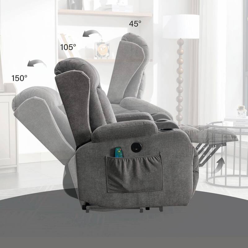 Power Lift Recliner Chair for Elderly with Heat, Massage, and USB Port