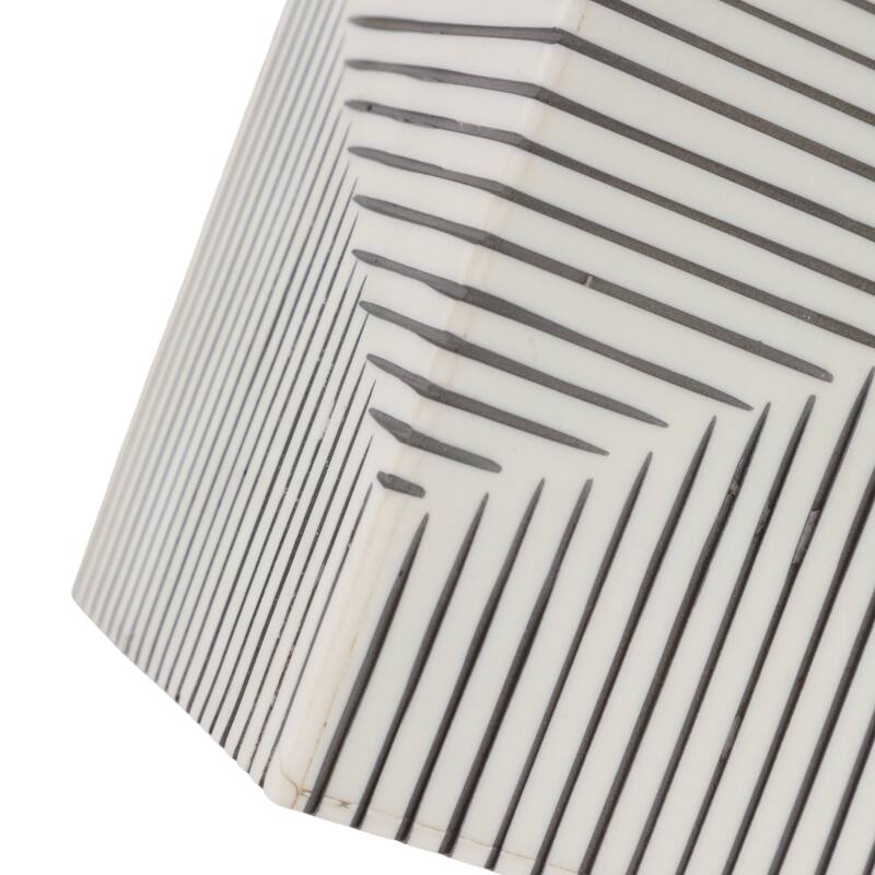 Resin Wood Modern Decorative Object Cube for Home Decor - 4" Black - 4" x 4" x 4"