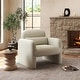 preview thumbnail 1 of 14, Roundhill Furniture Dylan Modern Upholstered Barrel Armchair, Cream White