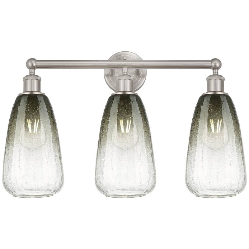 Innovations Lighting 616-3W-16-24 Brookhaven Almond Vanity Brookhaven - Brushed Satin Nickel / Slate
