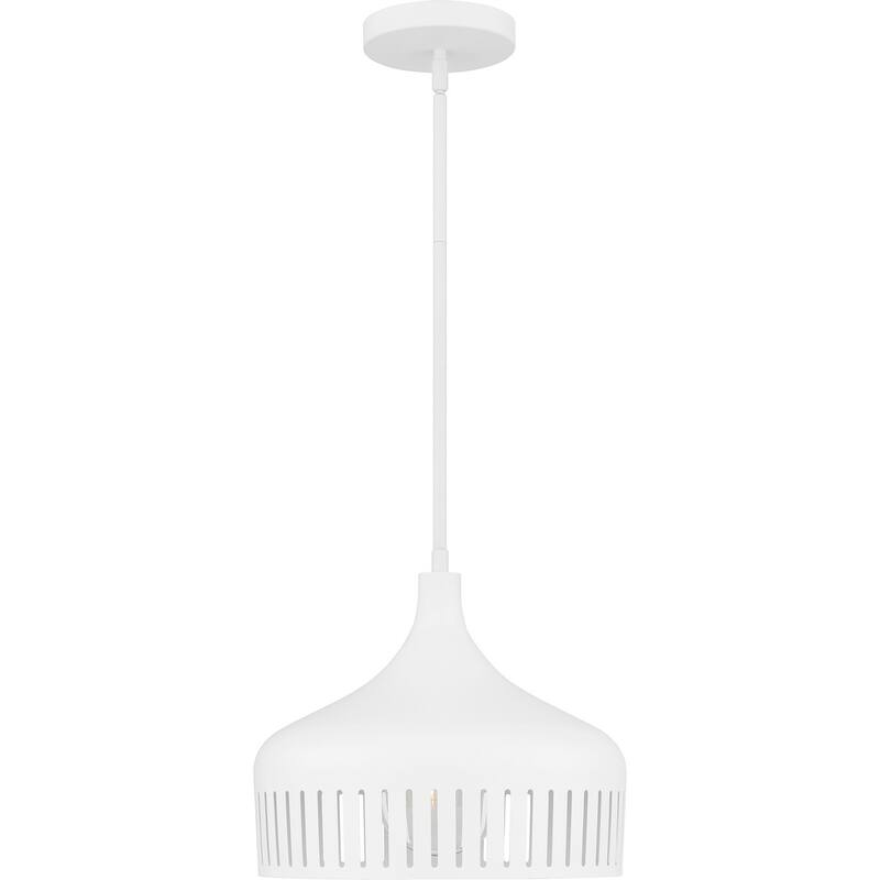 Matte White One Light Pendant from the Quoizel Pendant Collection