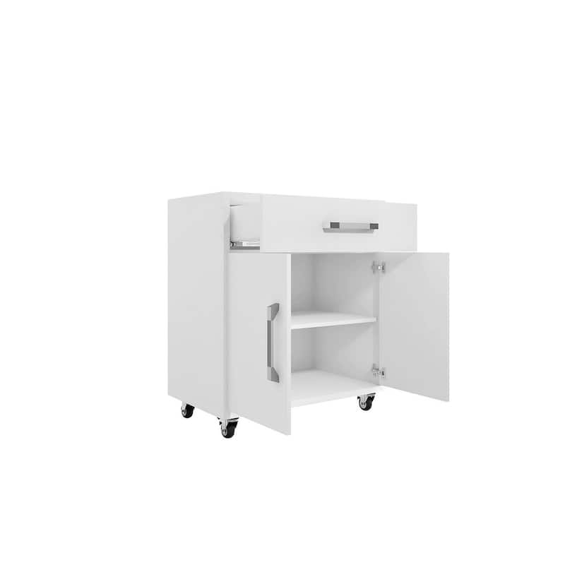 Manhattan Comfort Eiffel Mobile Garage Cabinet (Set of 2)