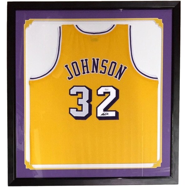 framed magic johnson jersey