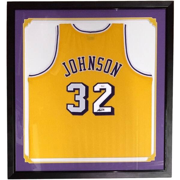 Shop Magic Johnson Signed Framed Custom Yellow Basketball Jersey