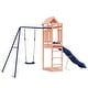 preview thumbnail 2 of 15, vidaXL Swing Set Outdoor Backyard Wooden Playground Equipment for Kids Age 3-8