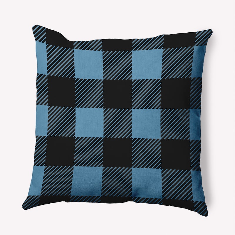 Buffalo Plaid Accent Pillow - Chambray - 16" x 16"