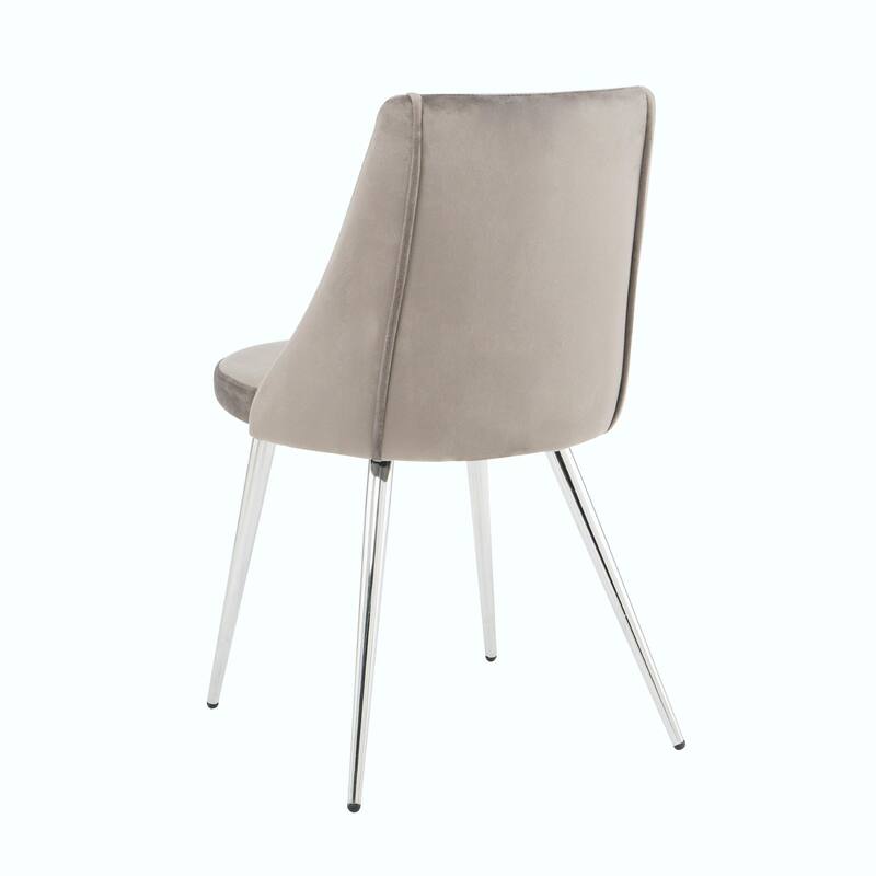Modern Light Luxury Dining Chairs with Metal Legs-Set of 4