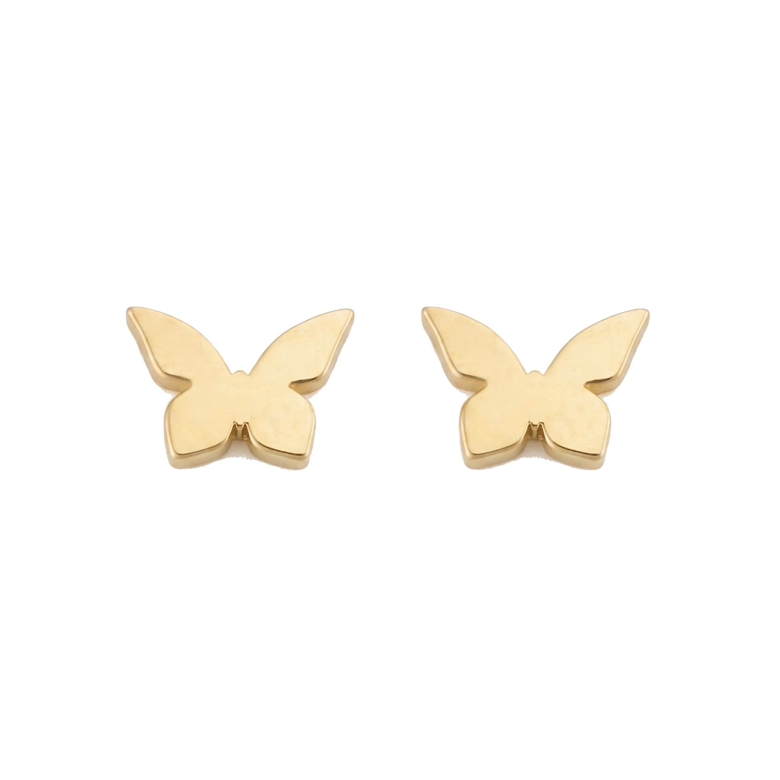 Au Naturale 14k Yellow Gold Butterfly Stud Earrings
