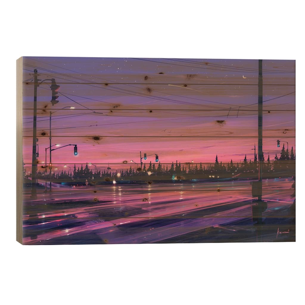 7 P.M. Print On Wood by Alena Aenami - Multi-Color