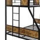 preview thumbnail 23 of 22, Twin Over FULL Metal Bunk Bed with Trundle 2 - Side Ladder and Full-Length Guardrail