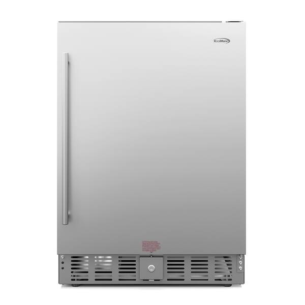 23.4 in. Stainless Steel, SolidDoor BuiltIn Refrigerator and Beverage