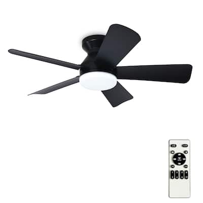 42/35 Inch Low Profile Ceiling Fan with Light: Dimmable, Remote Control, 6-Speed, 5 Blades