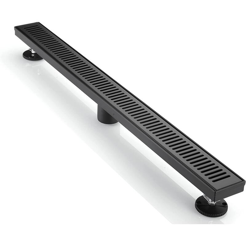 BOANN 304 Stainless Steel Rectangular Linear Shower Floor Drain in Gold