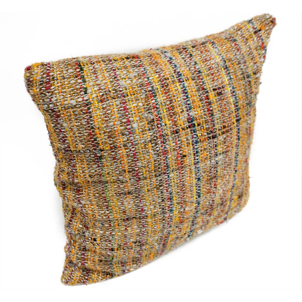 Home&Manor Wendy Hand Spun Silk Pillow 20"