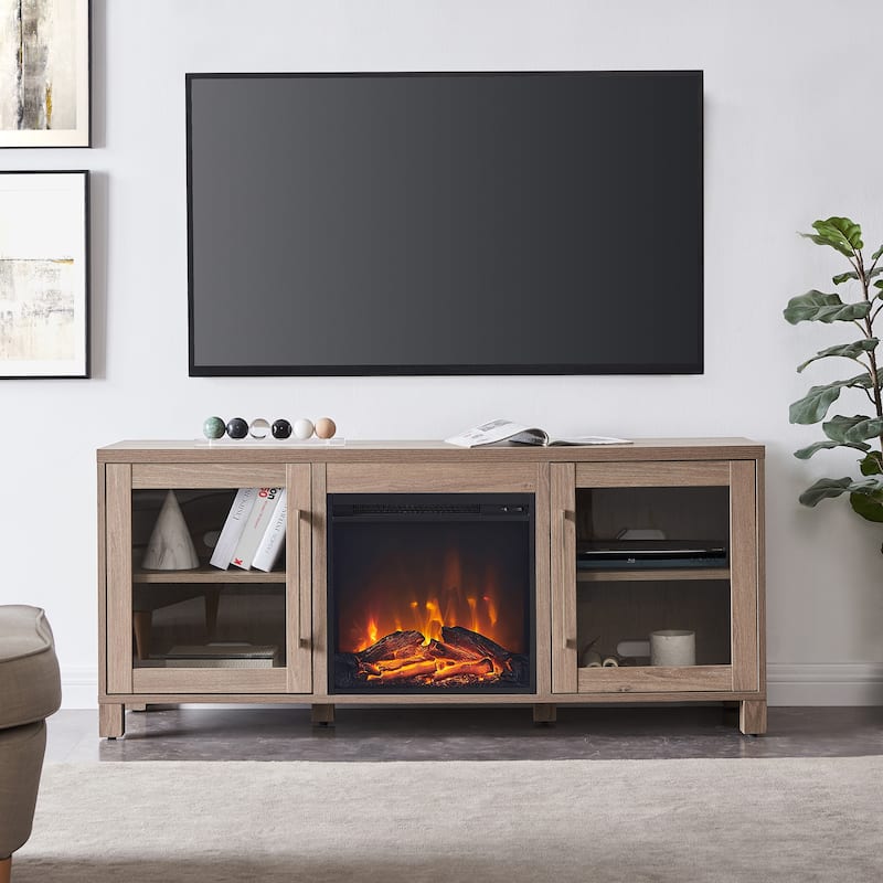 Quincy TV Stand with Fireplace Insert