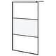 preview thumbnail 27 of 71, vidaXL Walk-in Shower Wall multi size Half Frosted ESG Glass Black
