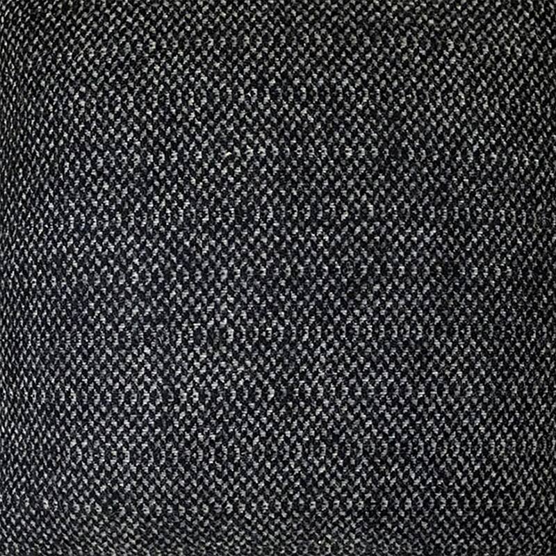 Alma Wool Blend Woven 14x24 Throw Kidney Pillow in Raven Black